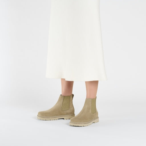 Highwood Slip On W Taupe Suede Leather Regular