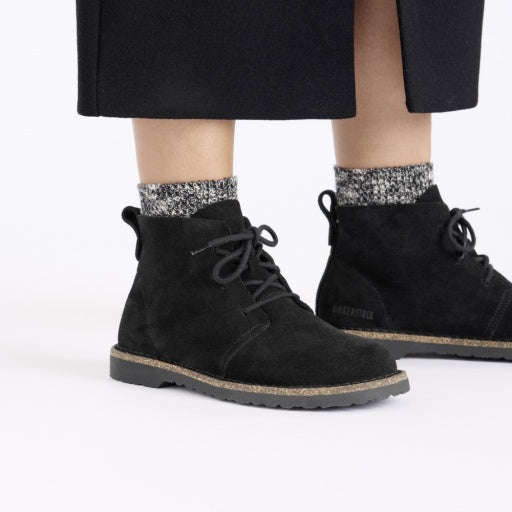 Uppsala Mid Black Suede Leather Regular