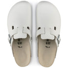 Boston White Smooth Leather Narrow