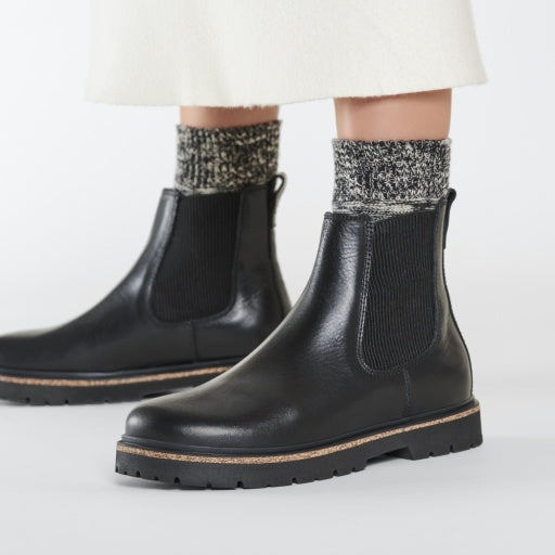 Highwood Slip On W Black Natural Leather Narrow