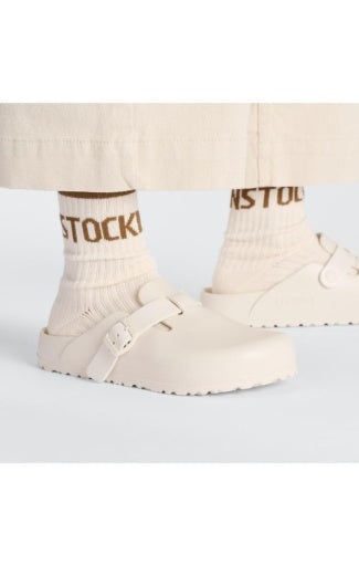 Cotton Crew Stripe Eggshell/Mink