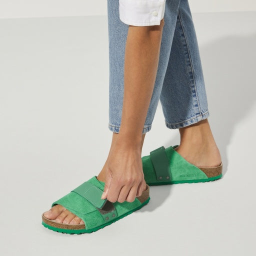 Kyoto Bold Green Suede/Nubuck Leather Narrow