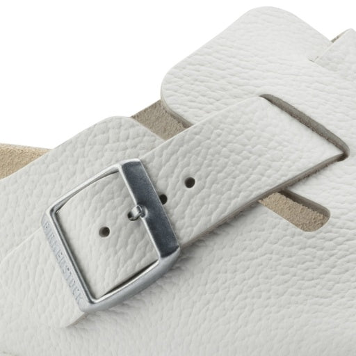 Boston White Smooth Leather Narrow