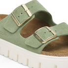 Arizona Chunky Green Tea Suede Leather Narrow
