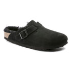 Boston Shearling Black Suede Leather/Shearling Narrow
