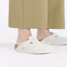 Boston SFB Antique White Suede Leather Narrow