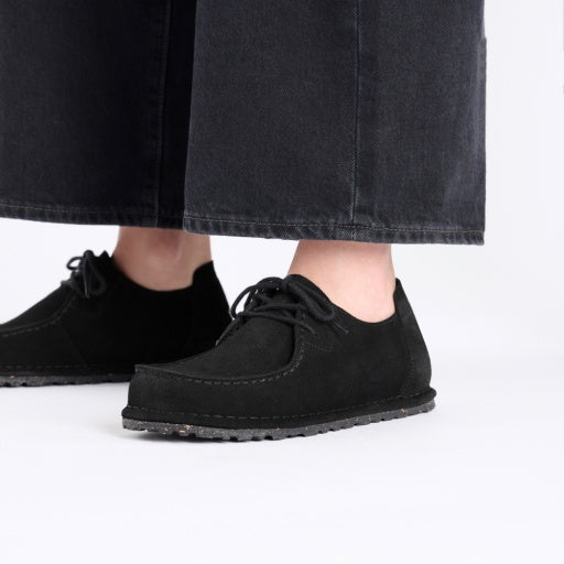 Utti Lace Black Suede Leather Regular