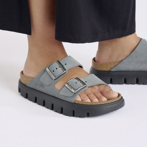 Arizona Chunky Basalt Grey Suede Leather Narrow