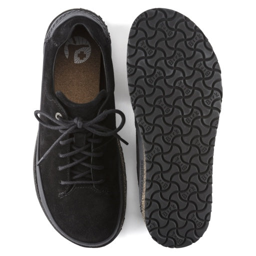 Honnef Low Black Suede Leather Narrow