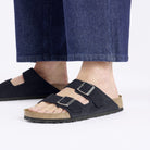 Arizona Corduroy Midnight Embossed Suede Leather Regular